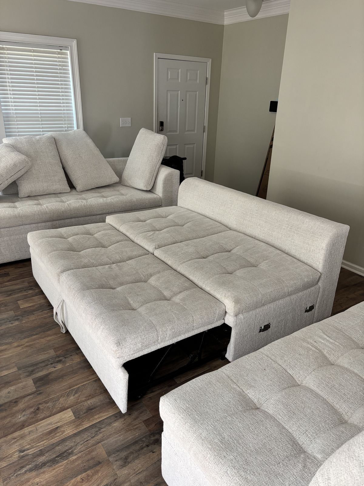 Pull-out sleeper sofa mattress cleaned and extracted